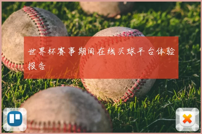 世界杯赛事期间在线买球平台体验报告